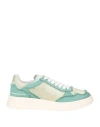 GHOUD VENICE GHŌUD VENICE WOMAN SNEAKERS LIGHT GREEN SIZE 8 LEATHER, TEXTILE FIBERS