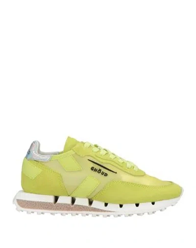 Ghoud Venice Ghōud Venice Woman Sneakers Lime Green Size 8 Leather, Textile Fibers