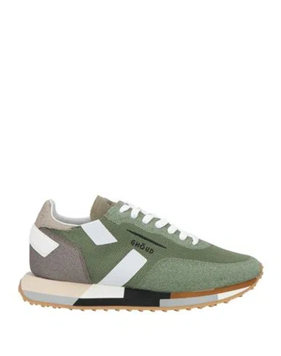 Ghoud Venice Ghōud Venice Woman Sneakers Military Green Size 6 Textile Fibers, Leather