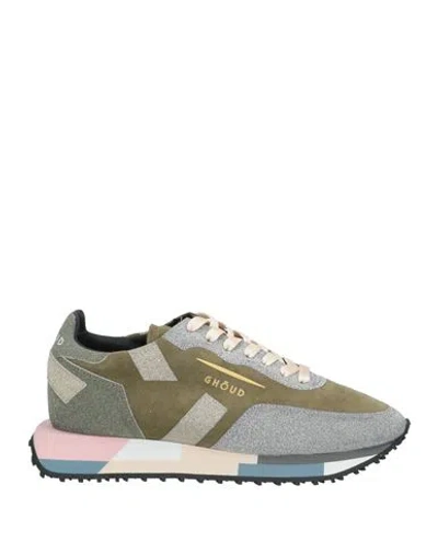 Ghoud Venice Ghōud Venice Woman Sneakers Military Green Size 7 Leather, Textile Fibers