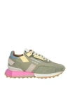 Ghoud Venice Ghōud Venice Woman Sneakers Military Green Size 8 Leather, Textile Fibers