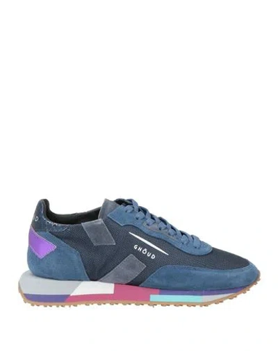 Ghoud Venice Ghōud Venice Woman Sneakers Navy Size 8 Leather, Textile Fibers In Blue