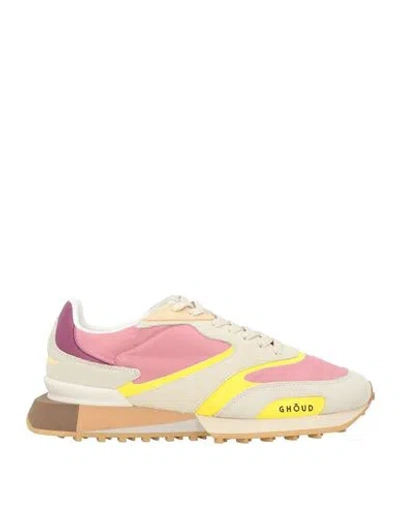 Ghoud Venice Ghōud Venice Woman Sneakers Antique Rose Size 8 Leather, Textile Fibers In Pink