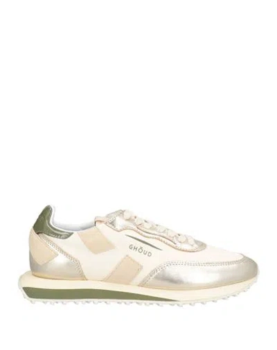 Ghoud Venice Ghōud Venice Woman Sneakers Platinum Size 11 Leather, Textile Fibers In Multi