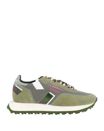 Ghoud Venice Ghōud Venice Woman Sneakers Sage Green Size 5 Leather, Textile Fibers