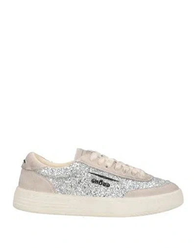 Ghoud Venice Ghōud Venice Woman Sneakers Silver Size 8 Leather, Textile Fibers
