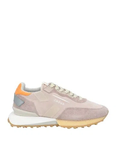 Ghoud Venice Rush Groove Suede Sneakers In Light Pink