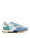 Ghoud Venice Ghōud Venice Woman Sneakers Turquoise Size 8 Leather, Textile Fibers In Blue