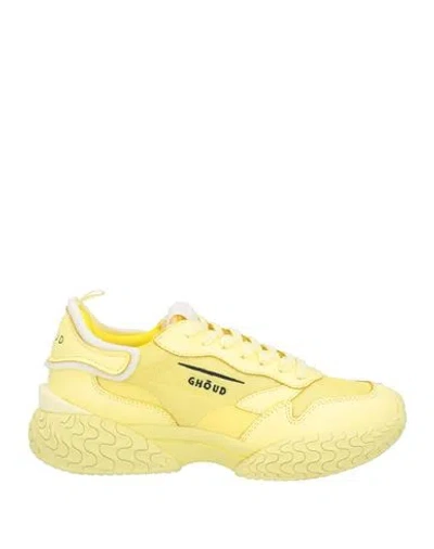 Ghoud Venice Ghōud Venice Woman Sneakers Yellow Size 8 Leather, Textile Fibers