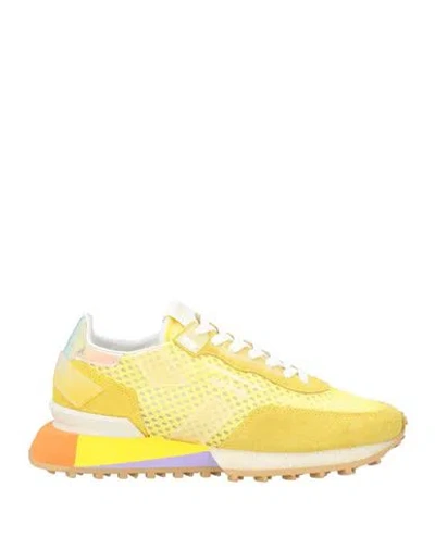 Ghoud Venice Ghōud Venice Woman Sneakers Yellow Size 5 Leather, Textile Fibers