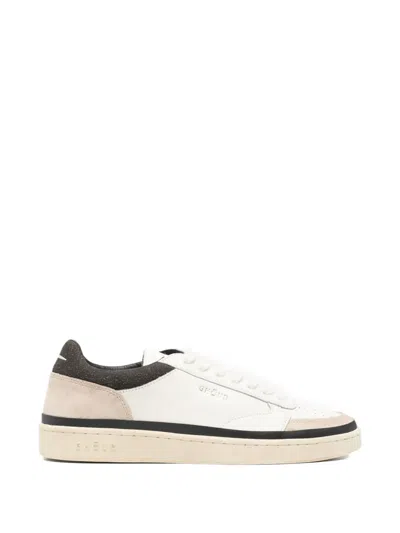 Ghoud Venice Lace-up Suede Sneakers In White