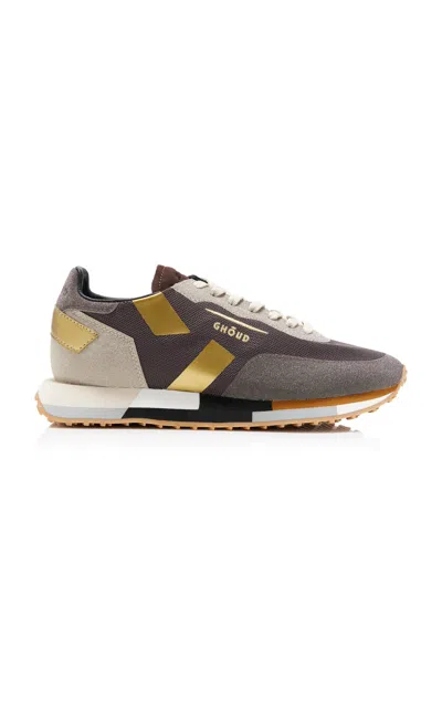 Ghoud Venice Starlight Mesh & Glitter Sneakers In Brown