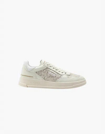 Ghoud Wome's Tweener Low Sneakers In Glitter Ivory Platinum In Neutral