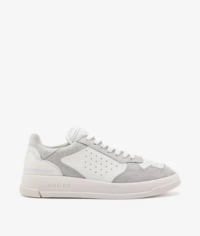 Ghoud Women's Tweener Low Sneakers In White Silver Glitter