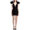 Ghrail Bronx Illusion Inset Tulle Cocktail Dress In Black