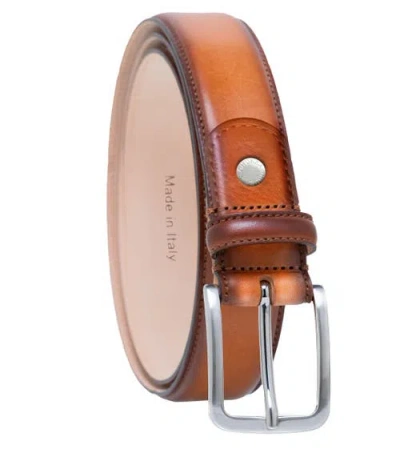 Ghurka Burnished Handcrafted Genuine Leather Belt In Brown