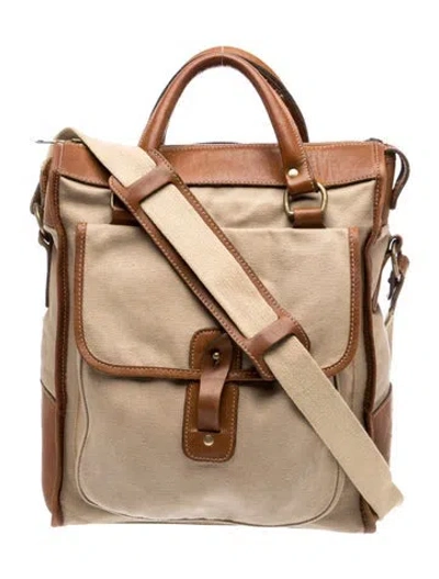 Pre-owned Ghurka Canvas Bucket Bag In Brown/neutrals