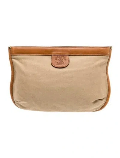 Pre-owned Ghurka Canvas Evening Bag In Neutral