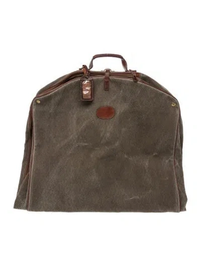 Pre-owned Ghurka Canvas Garment Bag In Gray