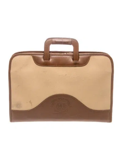 Pre-owned Ghurka Canvas Portfolio In Neutrals