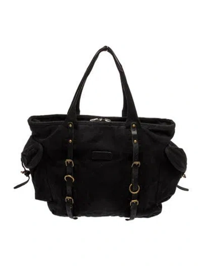 Pre-owned Ghurka Canvas Weekender Bag In Black