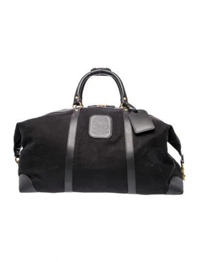 Pre-owned Ghurka Canvas Weekender Bag In Black