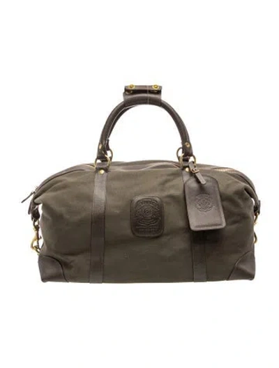 Pre-owned Ghurka Canvas Weekender Bag In Grey