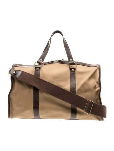 Pre-owned Ghurka Canvas Weekender Bag In Neutral