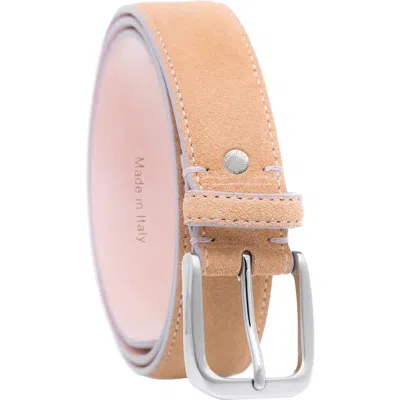 Ghurka Handcrafted Genuine Suede Leather Belt In Brown