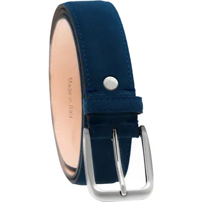 Ghurka Handcrafted Genuine Suede Leather Belt In Red