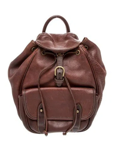 Pre-owned Ghurka Leather Backpack In Brown