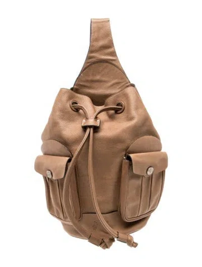 Pre-owned Ghurka Leather Backpack In Brown