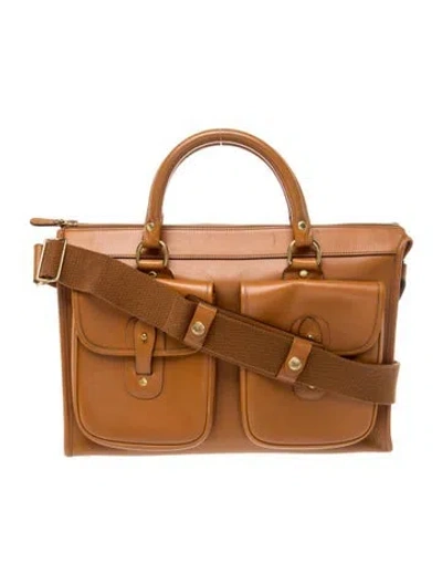 Pre-owned Ghurka Leather Briefcase In Brown