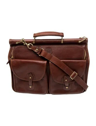 Pre-owned Ghurka Leather Carry On In Brown