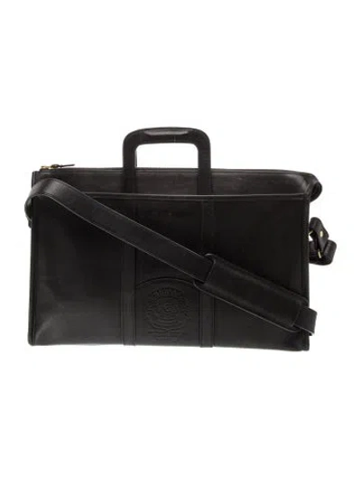 Pre-owned Ghurka Leather Crossbody Bag In Black