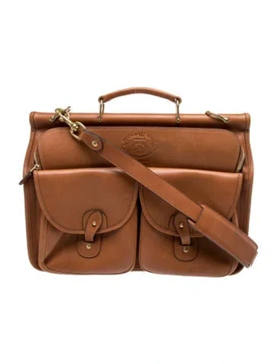 Pre-owned Ghurka Leather Crossbody Bag In Brown