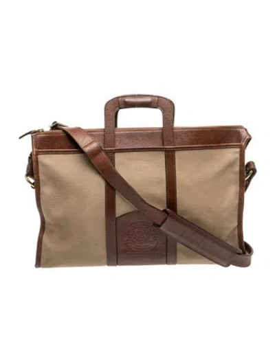 Pre-owned Ghurka Leather Messenger Bag In Brown
