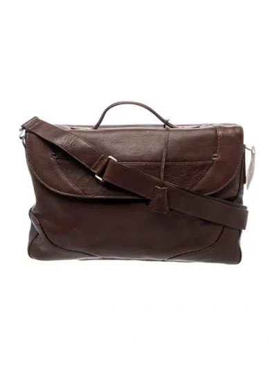 Pre-owned Ghurka Leather Messenger Bag In Brown