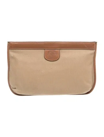 Pre-owned Ghurka Leather Portfolio In Neutrals