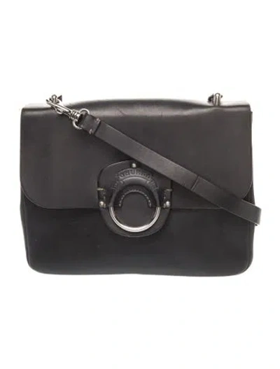 Pre-owned Ghurka Leather Shoulder Bag In Black