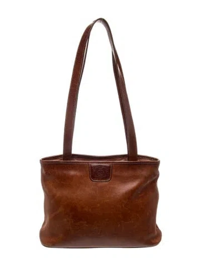 Pre-owned Ghurka Leather Shoulder Bag In Brown