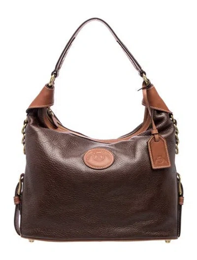 Pre-owned Ghurka Leather Shoulder Bag In Brown