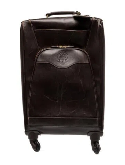 Pre-owned Ghurka Leather Suitcase In Brown