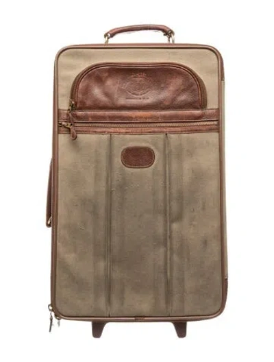 Pre-owned Ghurka Leather Suitcase In Brown/neutrals