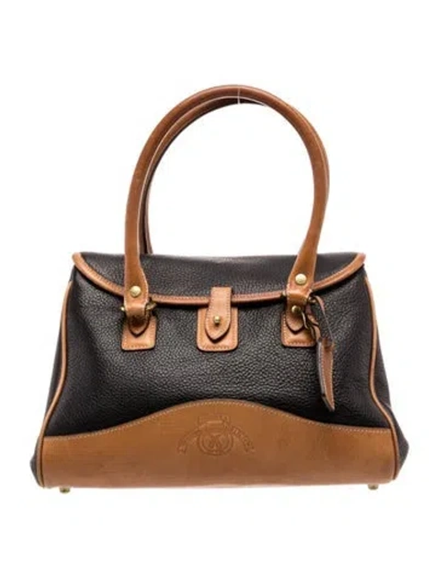 Pre-owned Ghurka Leather Top Handle Bag In Brown