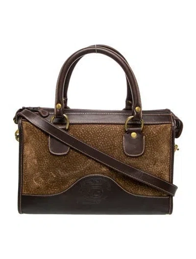 Pre-owned Ghurka Leather Top Handle Bag In Brown