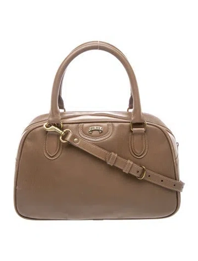 Pre-owned Ghurka Leather Top Handle Bag In Brown