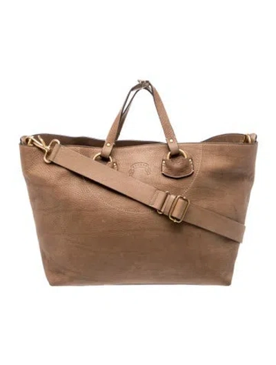 Pre-owned Ghurka Leather Top Handle Bag In Neutral