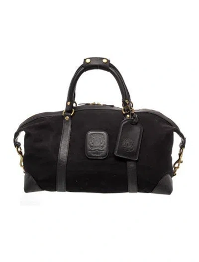 Pre-owned Ghurka Leather Weekender Bag In Black