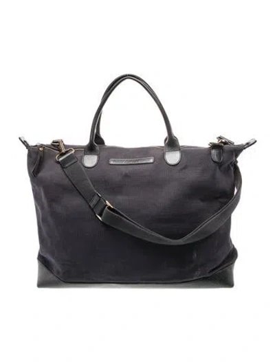 Pre-owned Ghurka Leather Weekender Bag In Blue